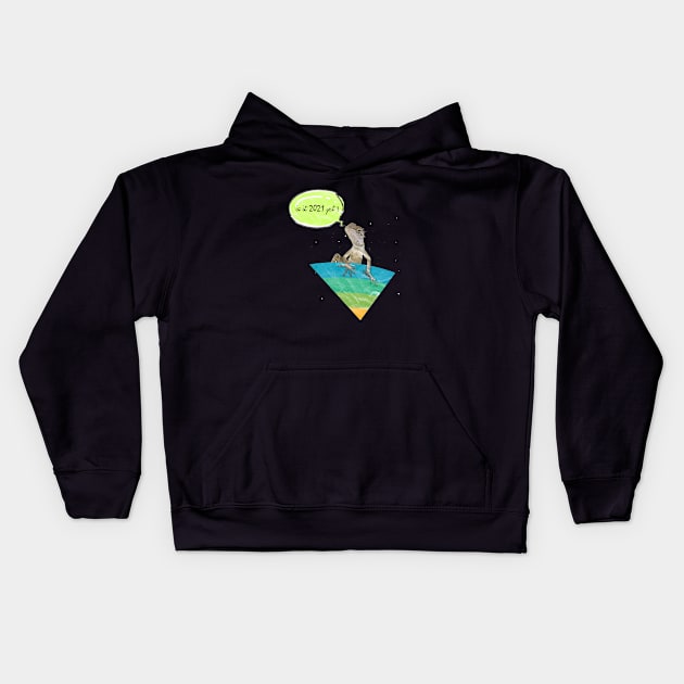 Is It 2021 Yet? Funny Animal Kids Hoodie by Calisi